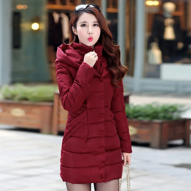 

ZOGAA 4 Solid Colors Ladies Parkas Winte Clothes Casual Long Slim Thick Cotton Jackets Warm Down Jacket Women Hooded Coat S-3XL