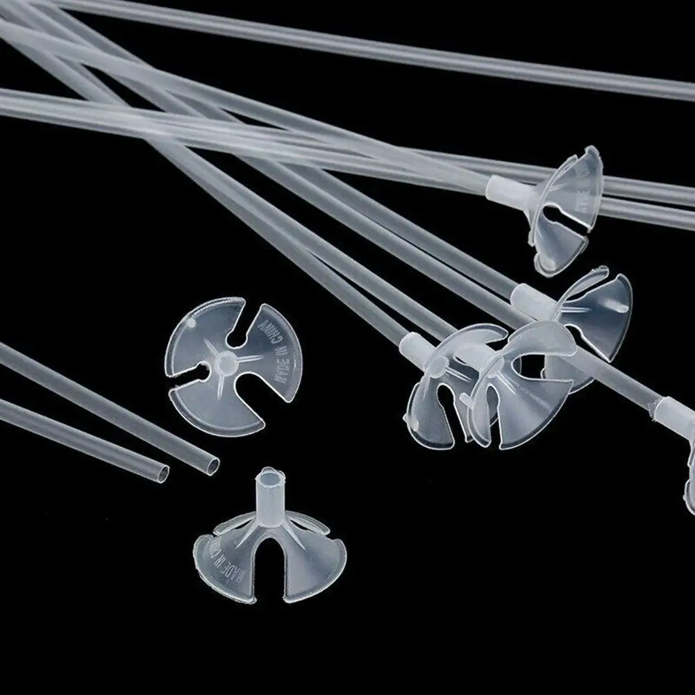 10 Соединенных латексных воздушных шаров в виде палочек прозрачные зеркальные
