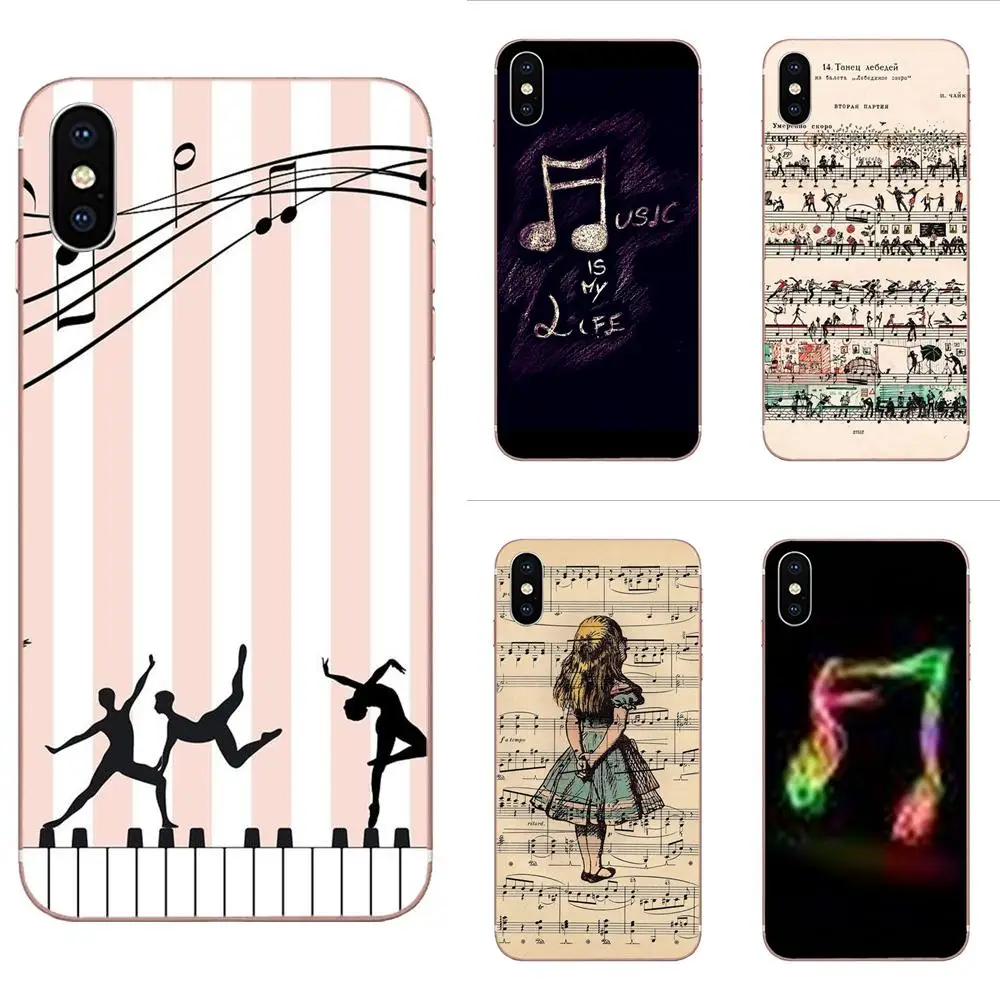 Love Music Note Piano Umbrella TPU Coque Case For Apple iPhone 4 4S 5 5C 5S SE 6 6S 7 8 Plus X XS Max XR | Мобильные телефоны и