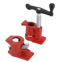 12 cast iron heavy wood gluing pipe clamp clip fast woodworking clamp set carpenter tool