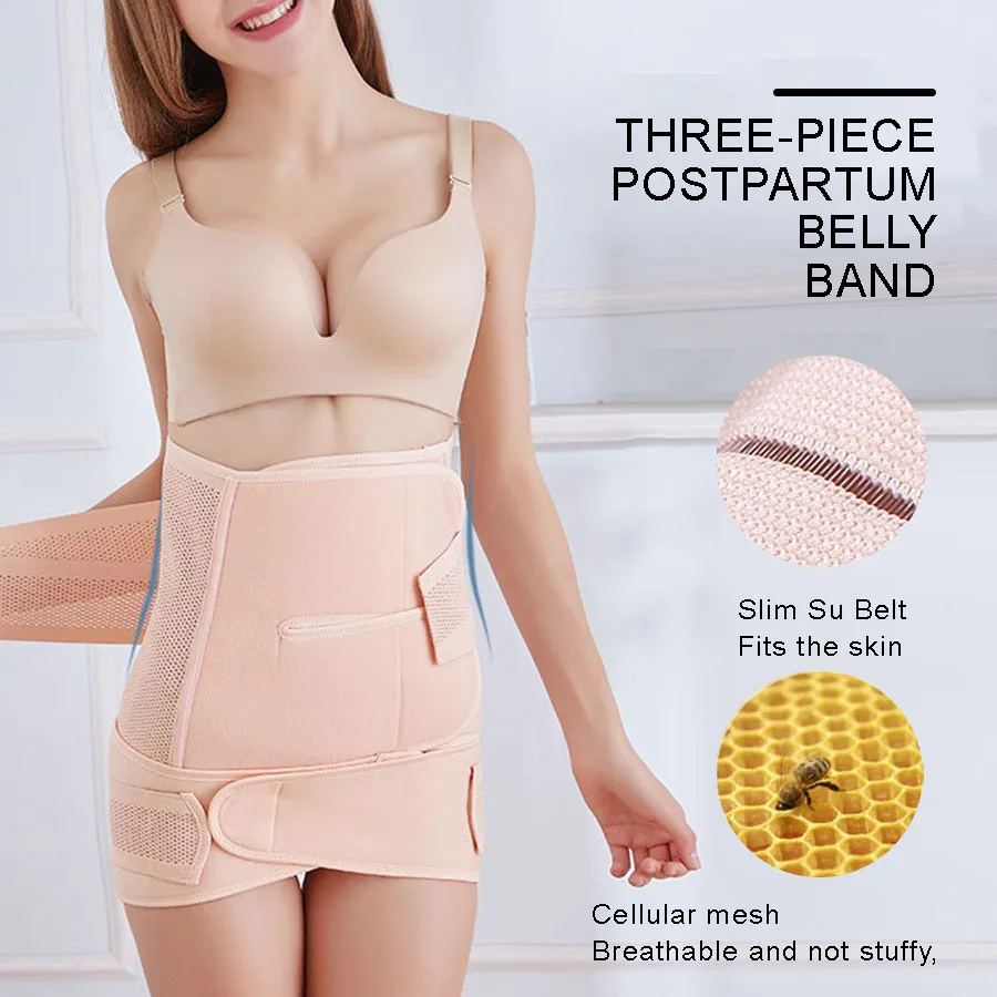 3 в 1 послеродовой пояс для живота ограничения участка талии дышащий живот таза