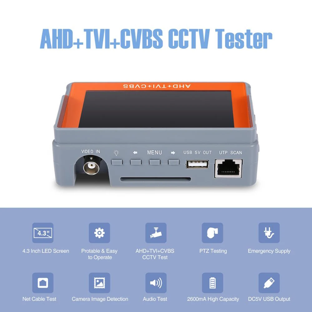 Хит продаж стиль 4 3 дюймов 1080P CCTV тестер AHD CVI TVI аналоговый CVBS в 1 Anolog камера