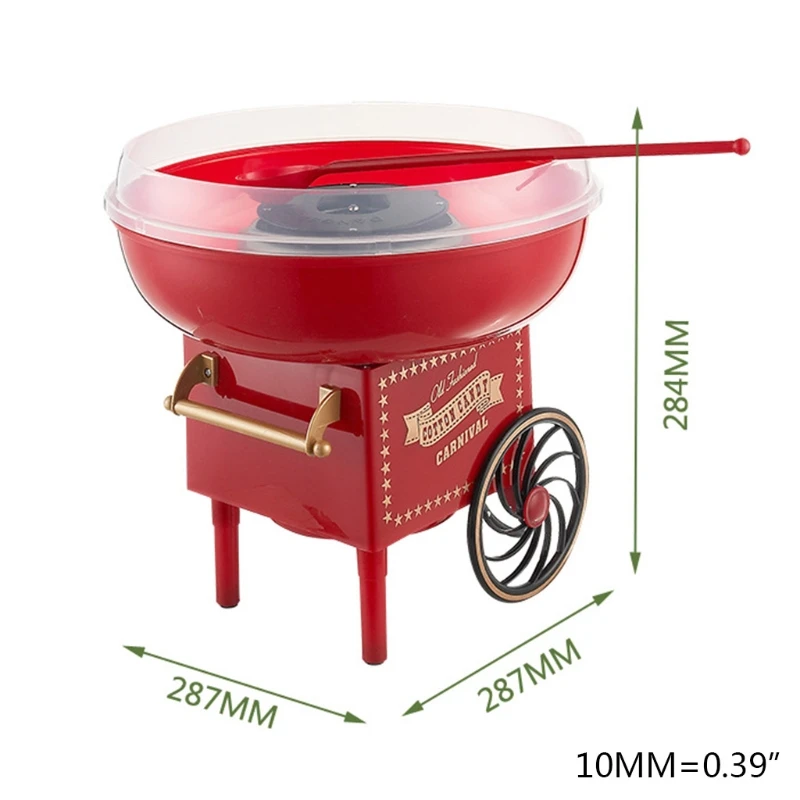 

Retro Trolley Cotton Candy Machine Fashion Mini Candy Floss Maker Home Use Countertop Electric Children Creative Candy