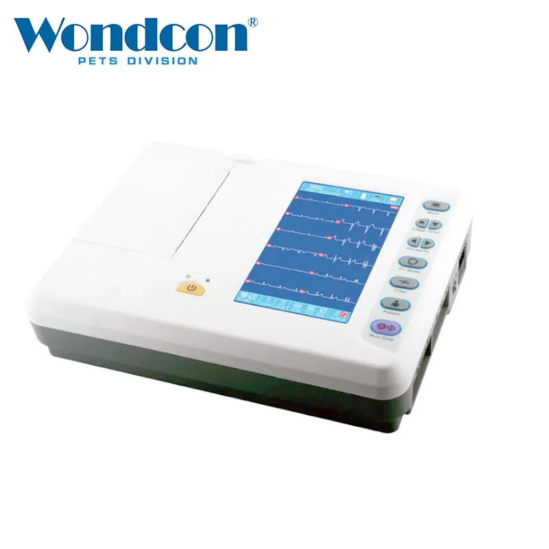 Wondcon ветеринарный Портативный 6 канал ECG с 7 дюймов Экран электрокардиограф | Дом и