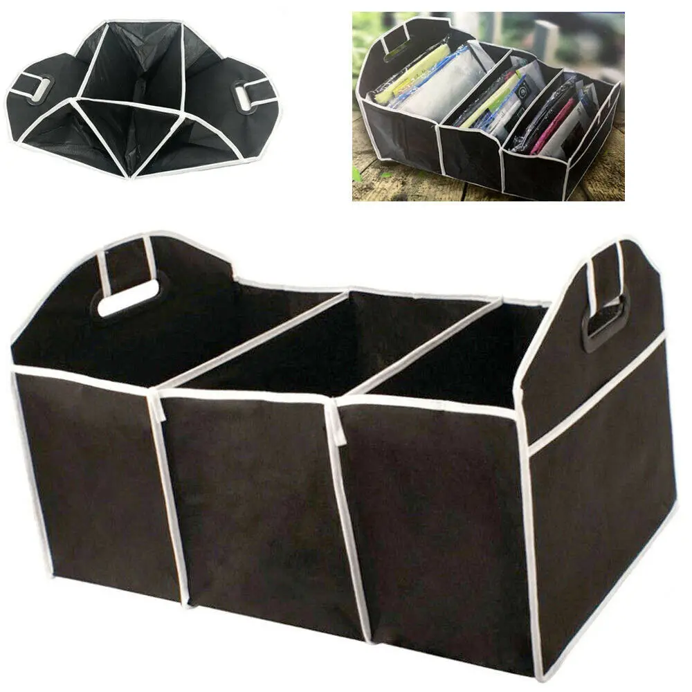 

Car Collapsible Boot Truck Space Save Tidy Storage Box Black RV Camper SUV Van Foldable Organizer Bag Container Case Protable