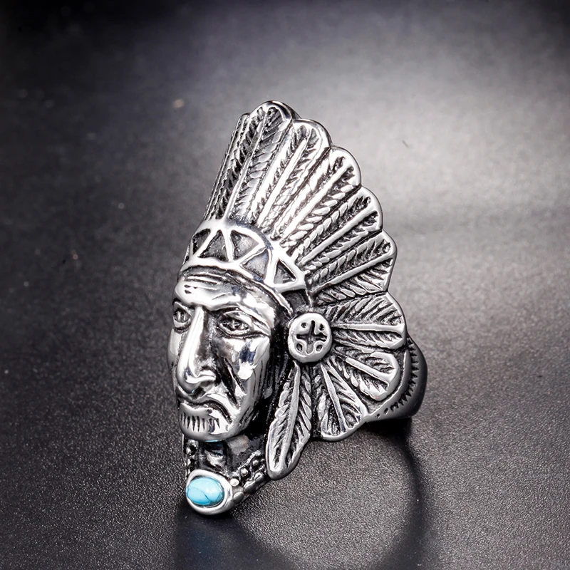 Модное винтажное мужское кольцо с одинаковой Rune Винтажное из нержавеющей стали