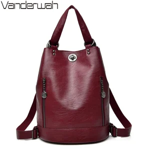 Женский рюкзак mochila feminina, повседневный многофункциональный женский кожаный ранец, сумка на плечо для путешествий, 2020