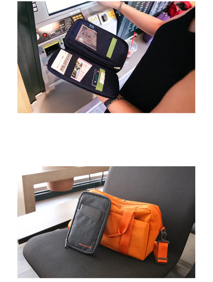 quality travel document storage bag wallet passport ID ticket flight credit card package box passport package