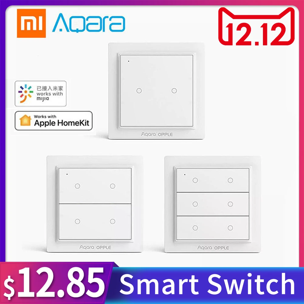 Новая международная версия Xiaomi Aqara opply беспроводной умный переключатель ZigBee 3,0 работает с Mijia App Apple HomeKit настенный переключатель