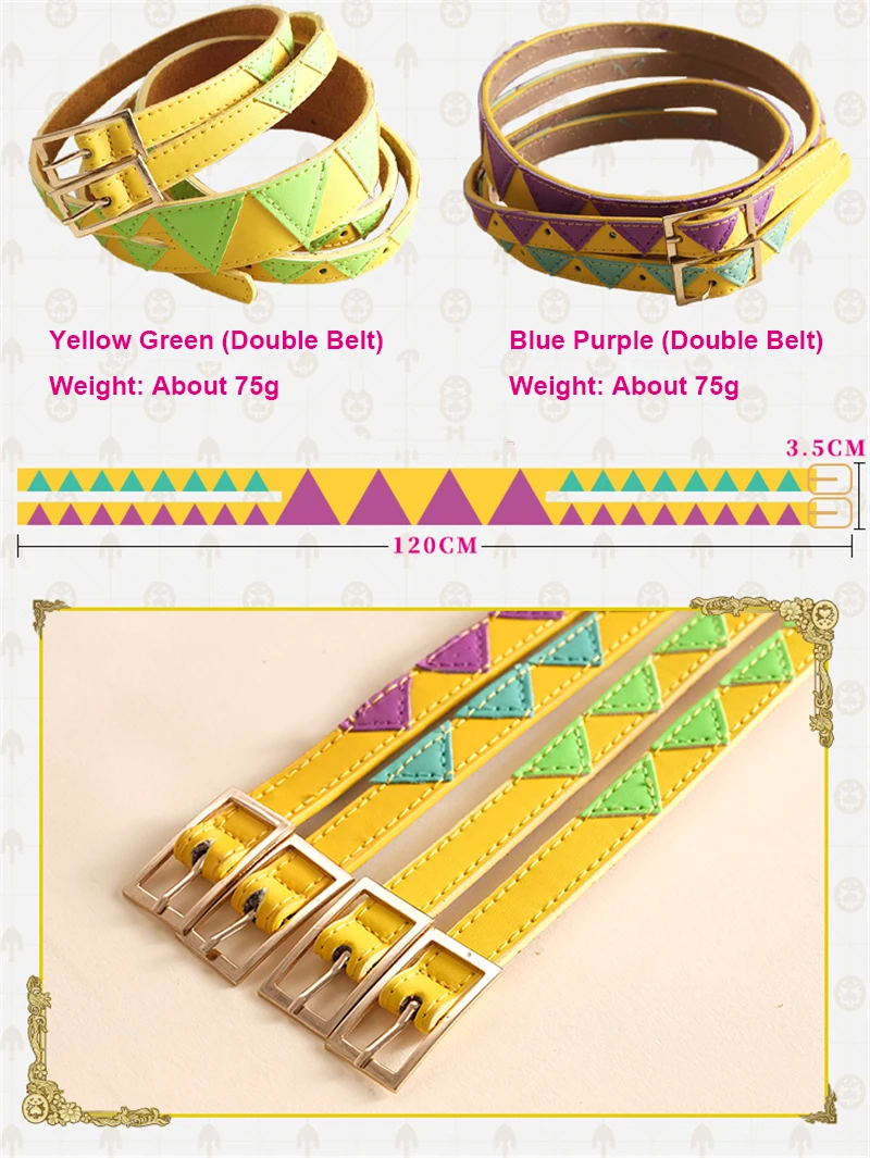 Бесплатная доставка новый двойной ремень высокое качество Джоджо странные