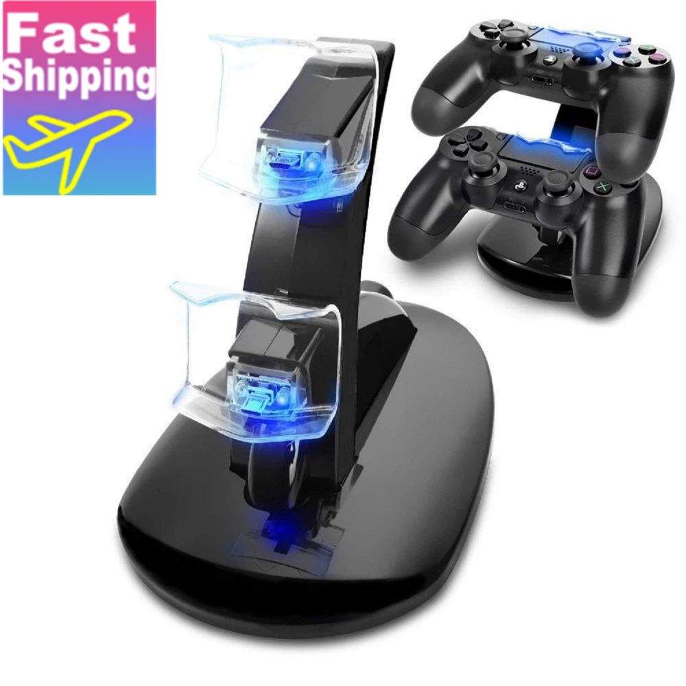 Зарядная док-станция для геймпада PlayStation 4 2 разъема Micro USB быстрая доставка |