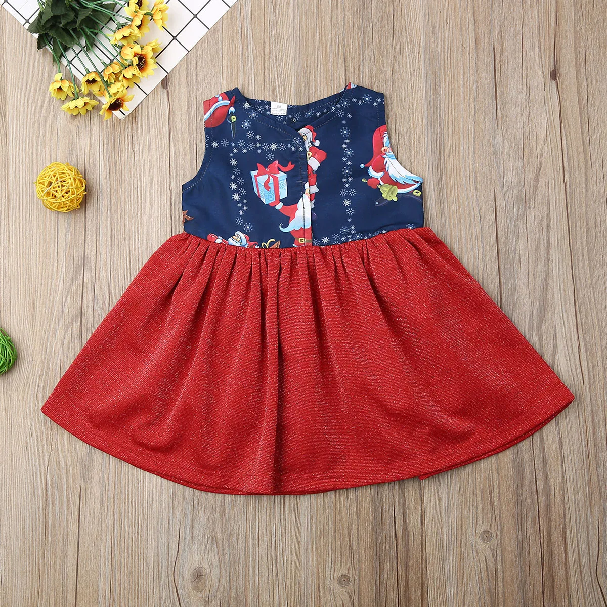 Комплект рождественской одежды для маленьких детей Милая футболка с короткими