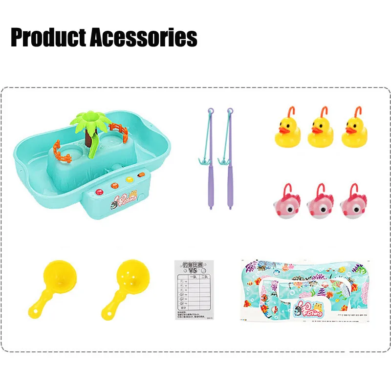 Детские круговорот воды электрическая игрушечная Рыбалка музыка светильник