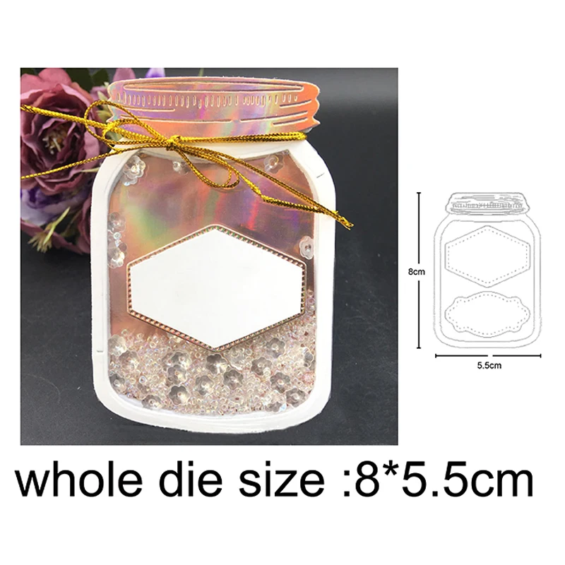 

Carft dies Christmas Bottle Frame Metal Cutting Dies Stencils dies for DIY Scrapbooking dies Card Paper Decor Embossing die cuts