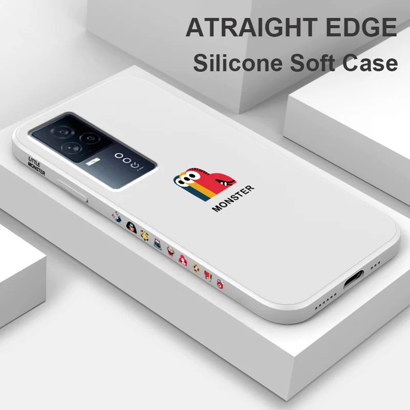 

Чехол для Vivo iQoo 7, Оригинальный модный противоударный мягкий чехол из жидкого силикона для Vivo iQoo7, мультяшный чехол для телефона