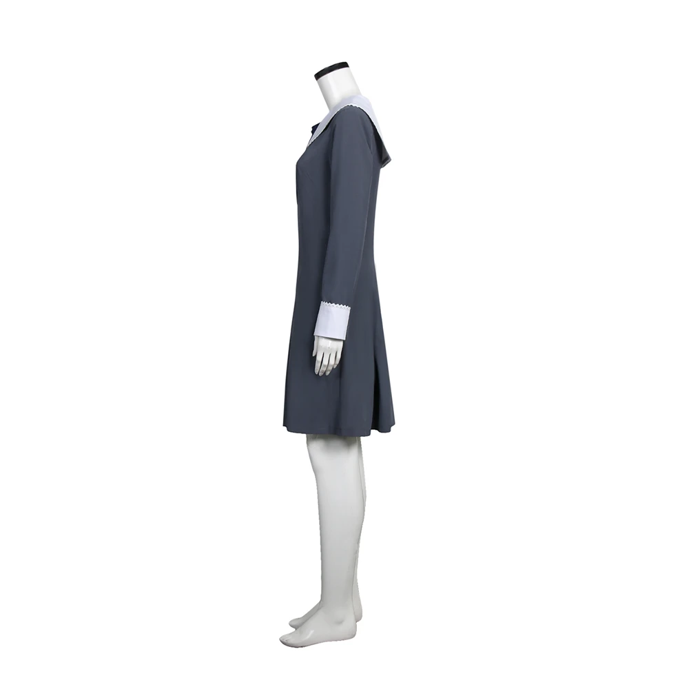 Anime WONDER EGG PRIORITY Aonuma Neiru Dresses Dark Gray Japanese Style Lovely Grey One-piece Dress Cosplay Outfits |