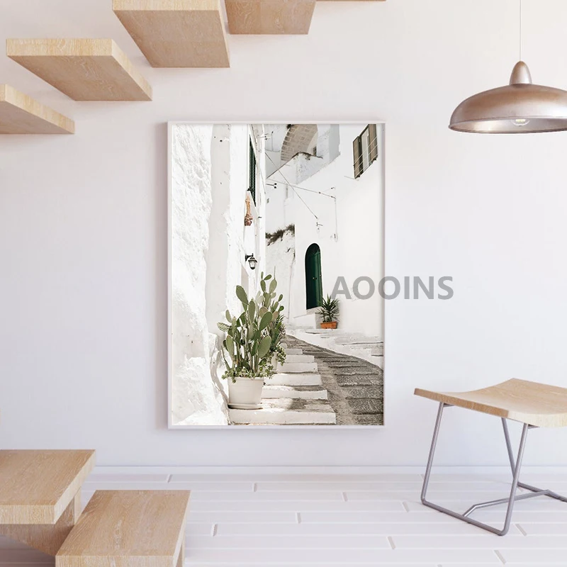 Плакаты с изображением испанской Пастельной деревни летние дорожные плакаты