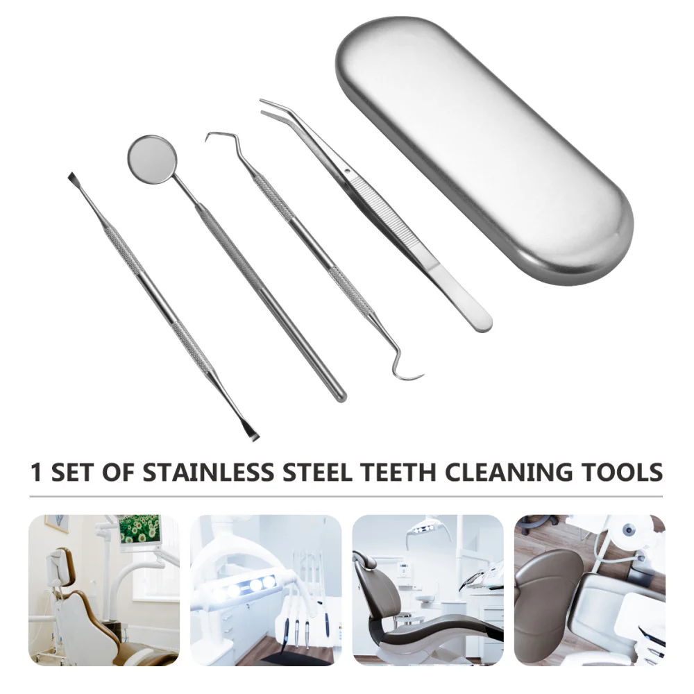 

1 Set Mirror Stainless Steel Dentist Tools Set Probe Tooth Care Kit