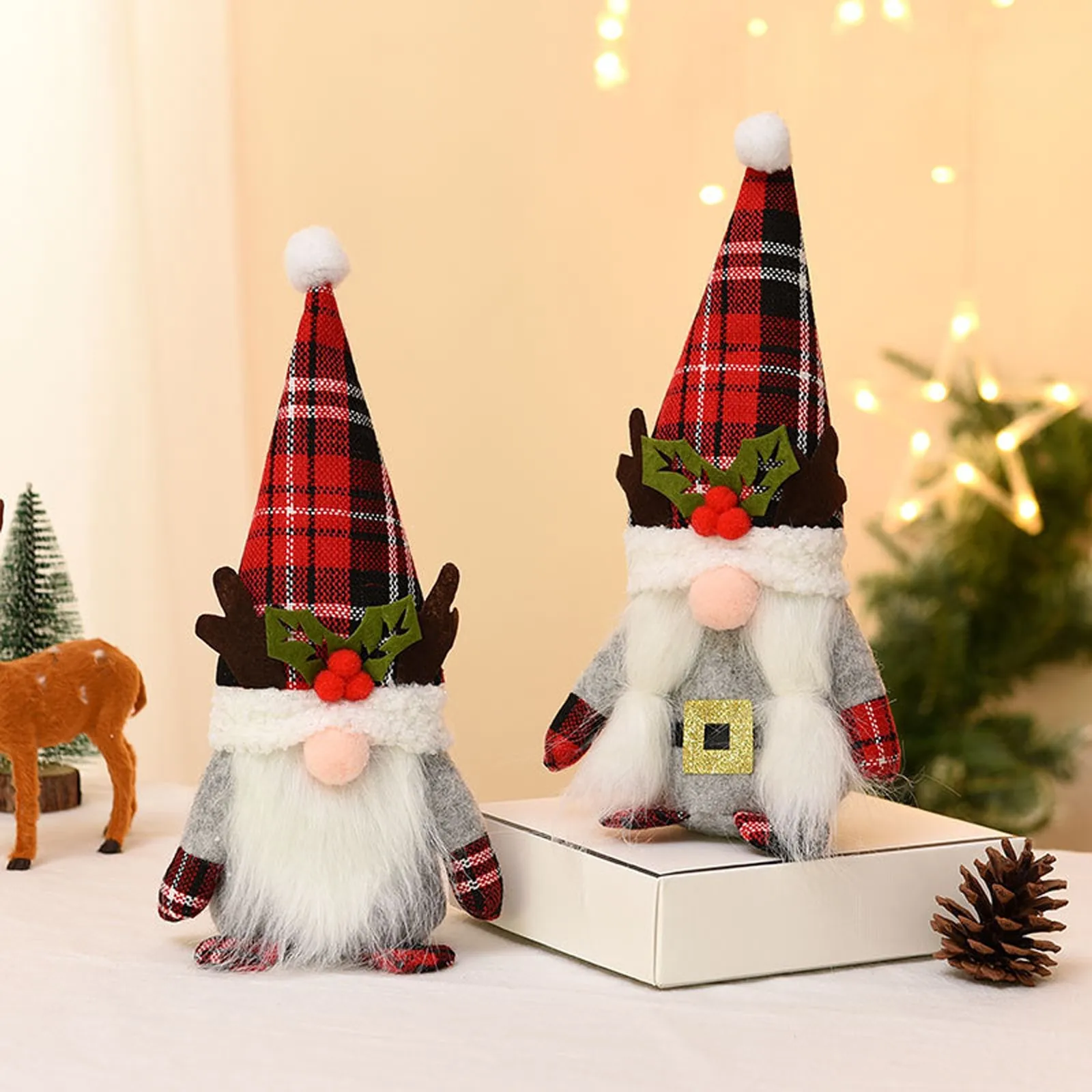 

Christmas Decorations For Home Faceless Dwarf Doll Mini Plush Christmas Decoration Pendant Christmas Ornaments Елочные Игрушки