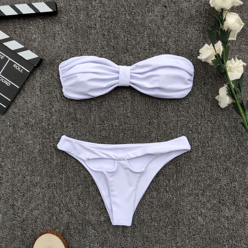 Бикини бандо 2019 купальник женское микро-бикини женский без бретелек Бразильское
