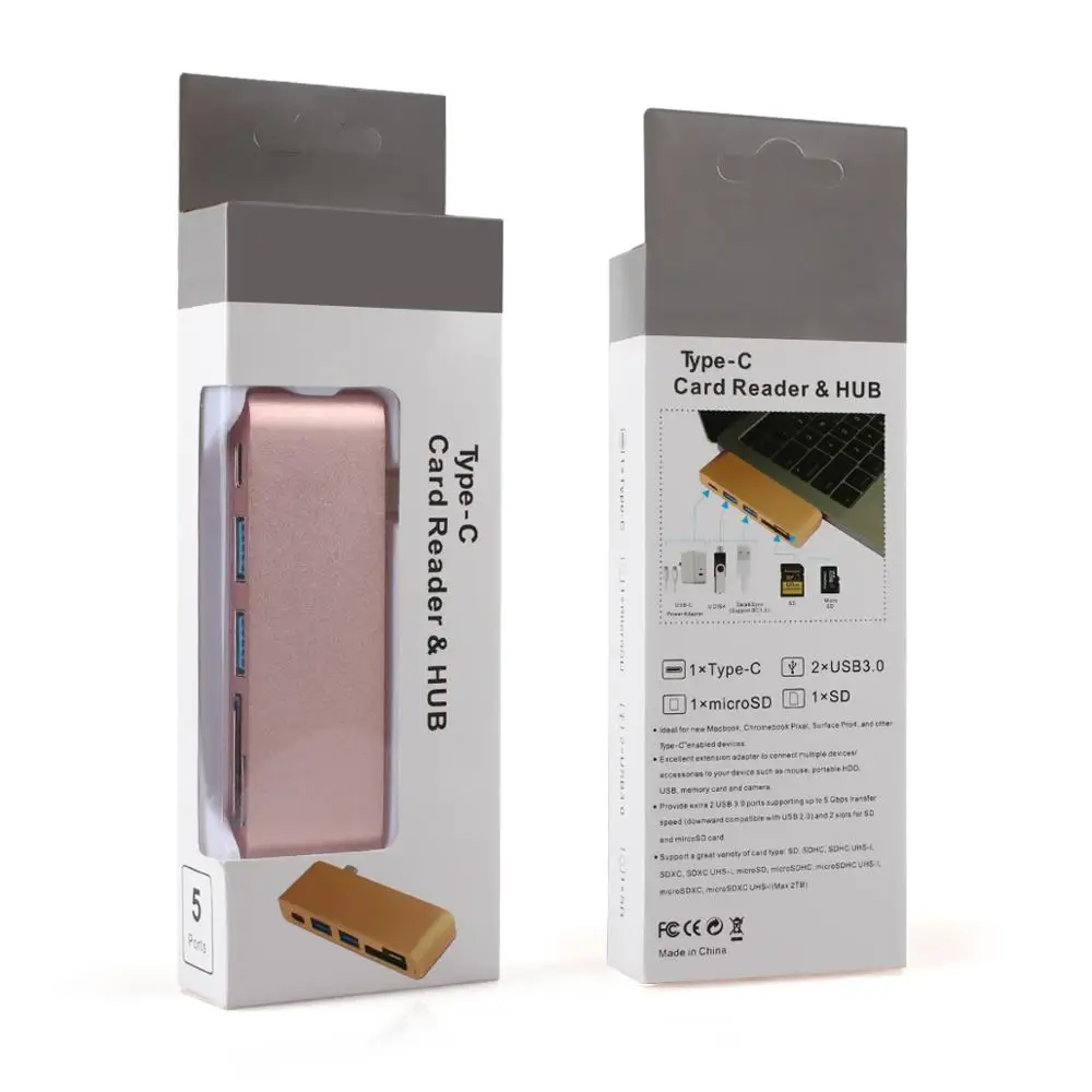 Концентратор USB Type-C 3 0 PD Thunderbolt слот для кардридера TF SD хаб с адаптером MacBook New Pro Air 12