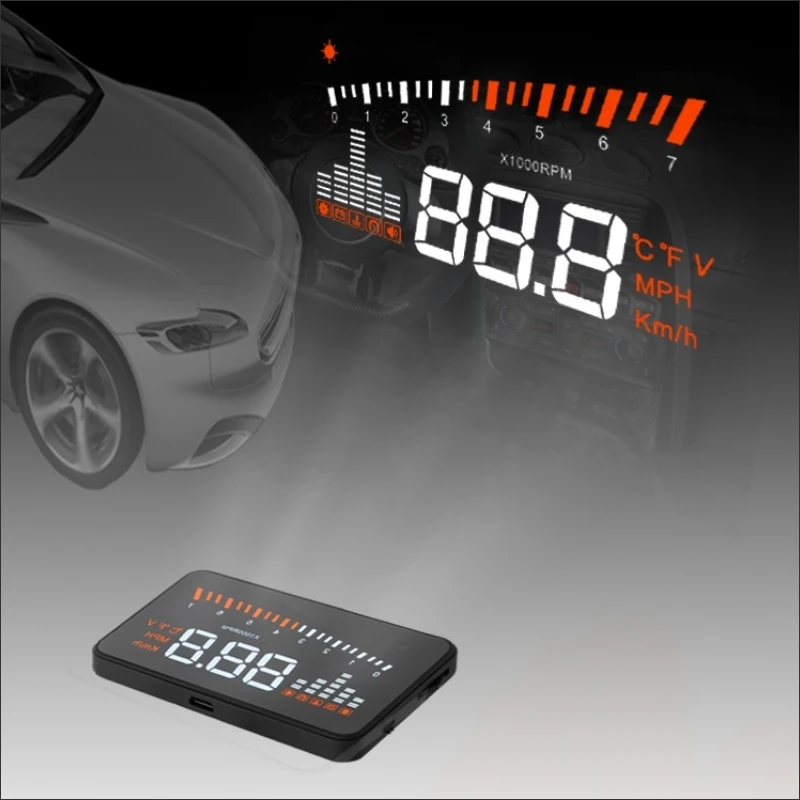 Фото Для Alfa Romeo 147/159 или человека-паука, 2010-2018 автомобиль OBD HUD Предупреждение головой вверх Дисплей аксессуары для безопасного вождения Экран про... №5