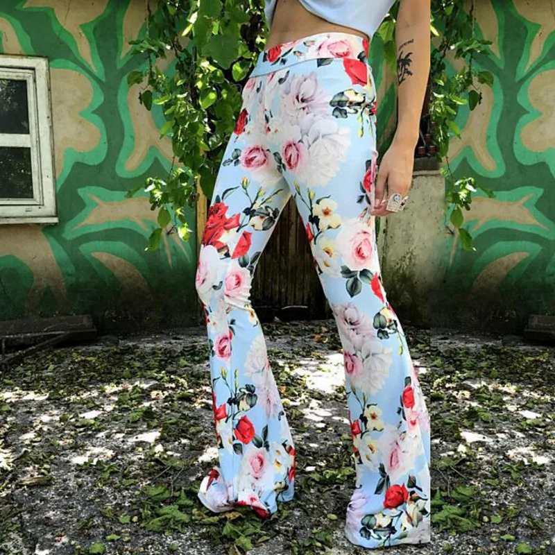 

plus size clothes flare pant love fashion harajuku print casual girls trousers woman stree clothing women pants pattern