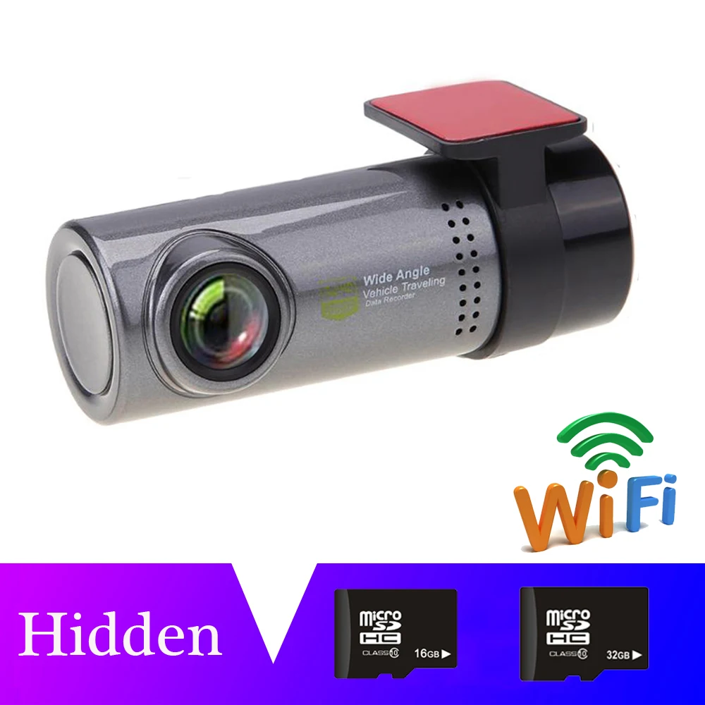Hidden DVR AMPrime Мини WiFi Автомобильный видеорегистратор Камера приборная панель 360 градусов HD 720P видео рекордер Авто Передняя камера цифровой регистратор - Название цвета: Hidden DVR