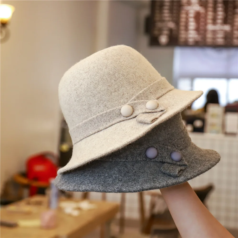 

Basin Of 2022 New Wool Hat Ladies Fashion Leisure Fisherman Cap Tourism Felt Hat Tide Restoring Ancient Ways Sun Hat Luxury Cash