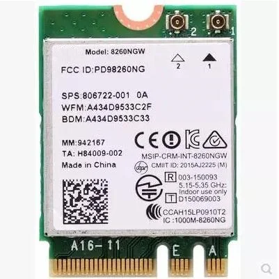 Оптовая продажа Новинка для Intel Wireless-AC 8260 8260NGW NGFF 802.11ac двухдиапазонный 867 Мбит/с WiFi