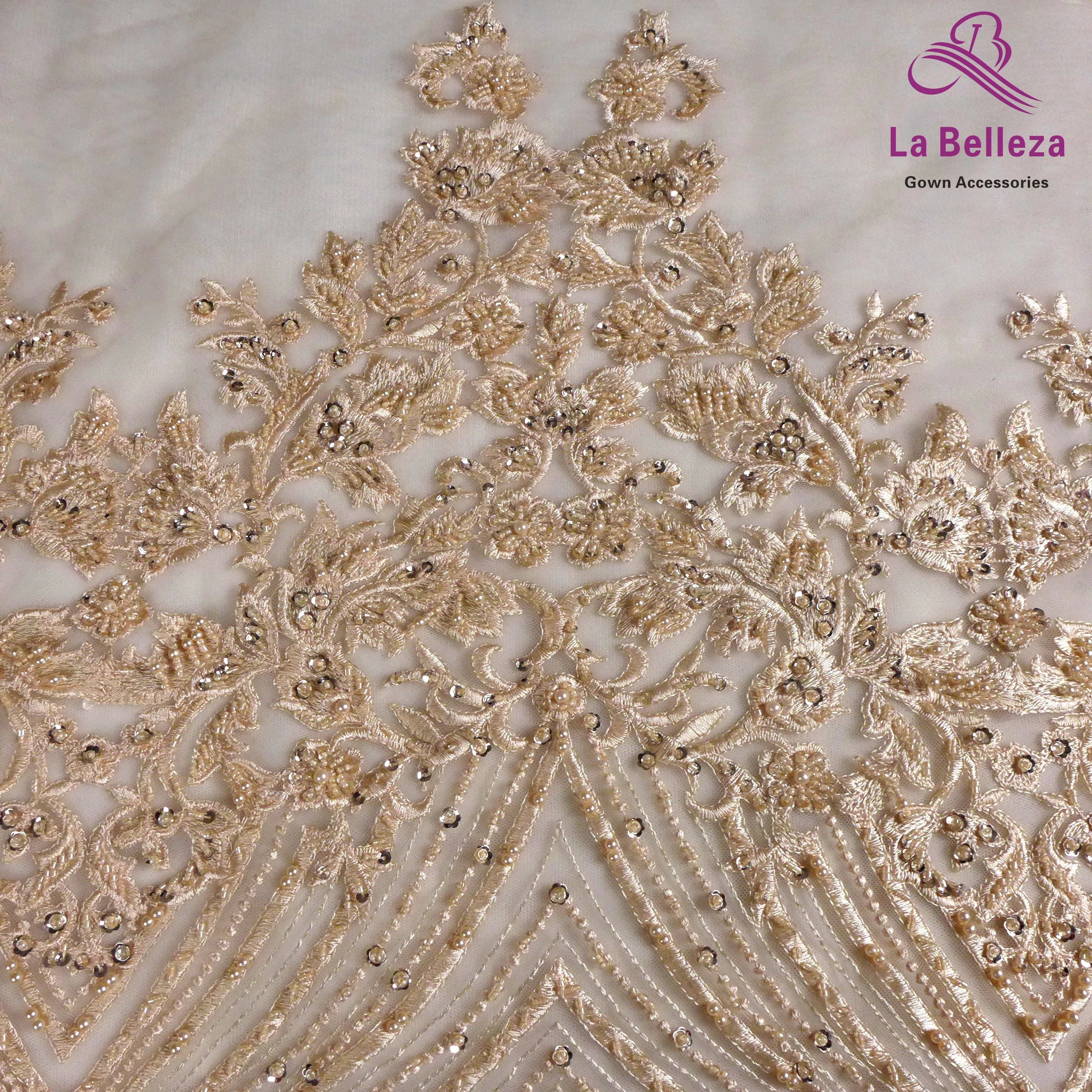Новинка Модные Бежевые тяжелые бусины ручной работы на сетчатом свадебном