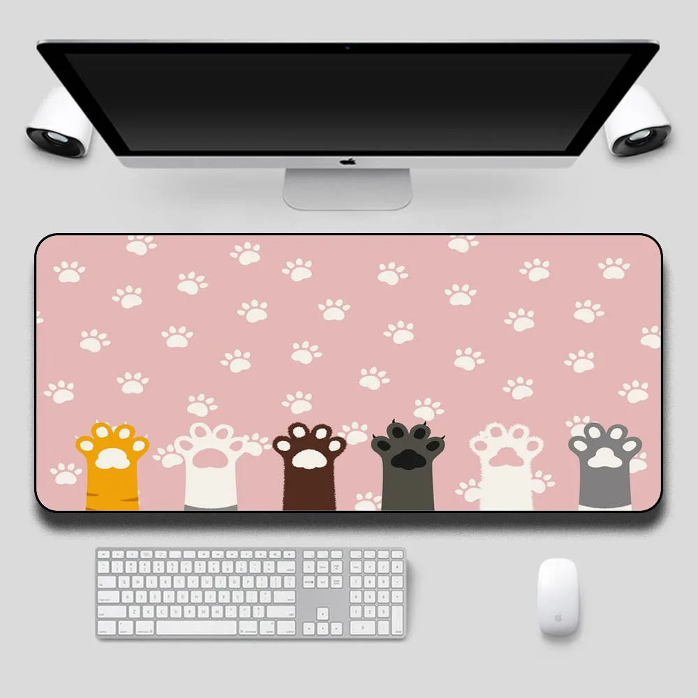 

XGZ Cute Cat Claw Mousepad Xxl Gamer Notebook Gaming Accessories Computer PC Keyboard Mat Office Kawaii Mouse Pad Gaming Desk