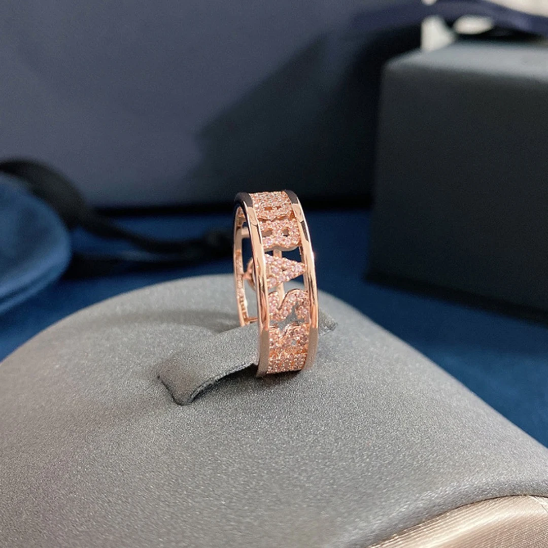 Fashion Charm Sterling Silver Copy 1:1 Replica Embrass Love Kiss Letter Ring Women Jewelry Gift With Logo | Украшения и