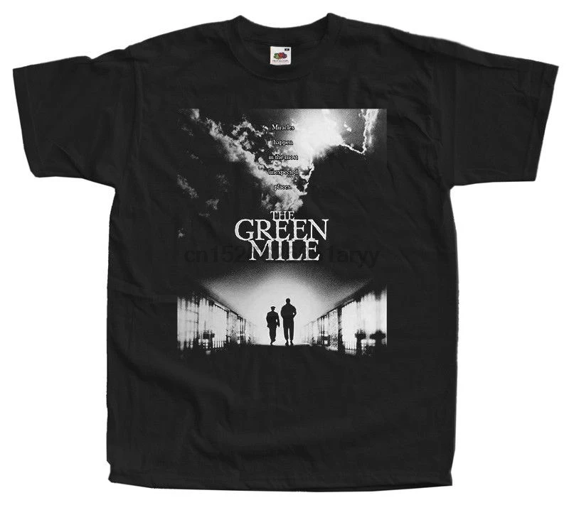 

The Green Mile 1999 movie poster Tom Hanks t-shirt 100% cotton sizes S-3XL v3 Tshirt Men Black Short Sleeve Cotton Hip Hop