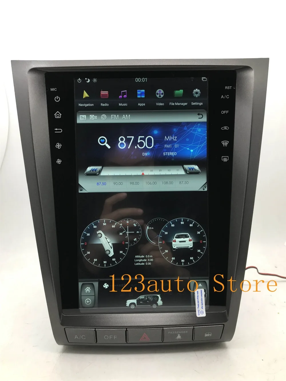12,1 ''вертикальный Tesla стиль Android 8,1 автомобильный DVD gps плеер для lexus GS GS300 GS350 GS450 GS460 2004-2011 ips HDMI PX6
