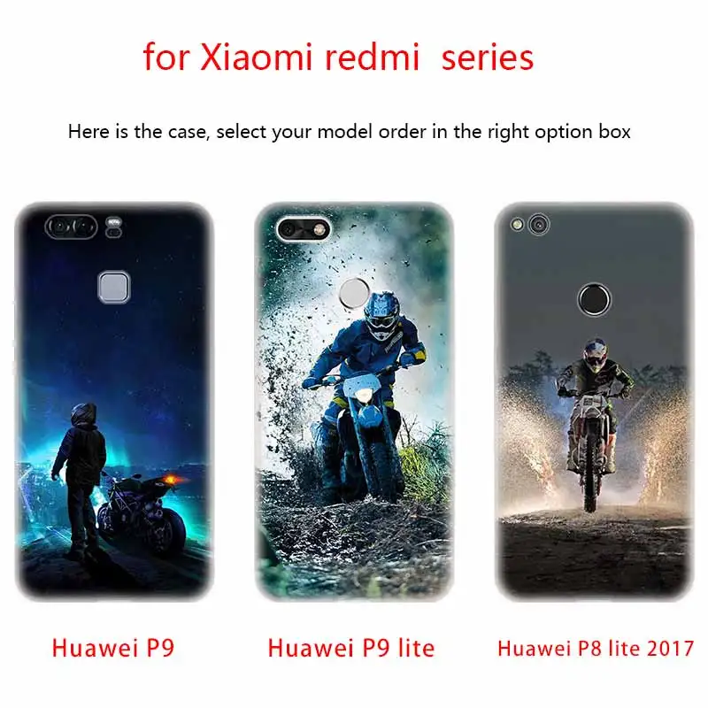Moto Cross Motorcycle TPU Cover Phone Cases Luxury Silicone Soft For Huawei P50 P40 P30 P20 Pro P10 Lite P Smart Z 2020 2019 | Мобильные