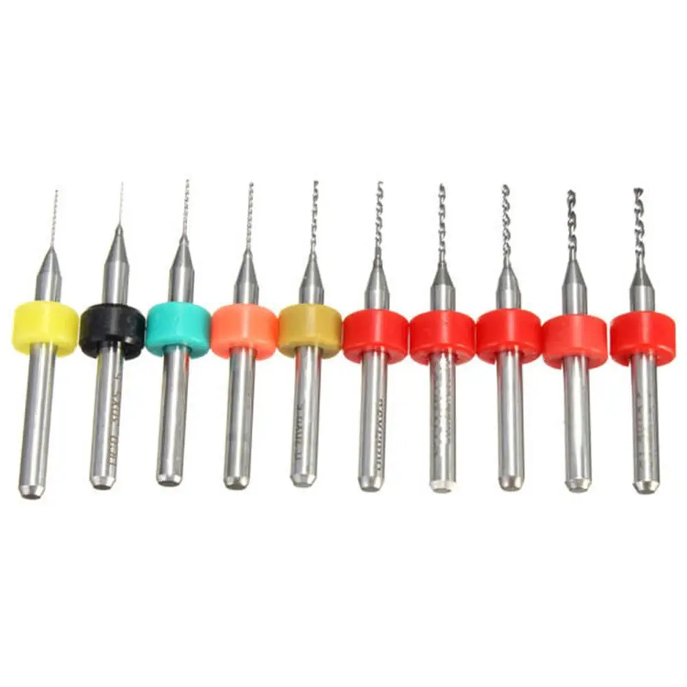 10pcs PCB Mini Drill Bit 0.1mm -1.2mm Tungsten Steel Carbide For Print Circuit Board Cnc Bits Machine Set | Инструменты