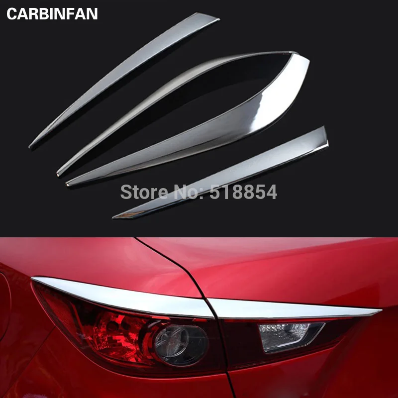 Подходит для 2014 2015 2016 MAZDA 3 SEDAN хромированная задняя фара крышка отделка бровей