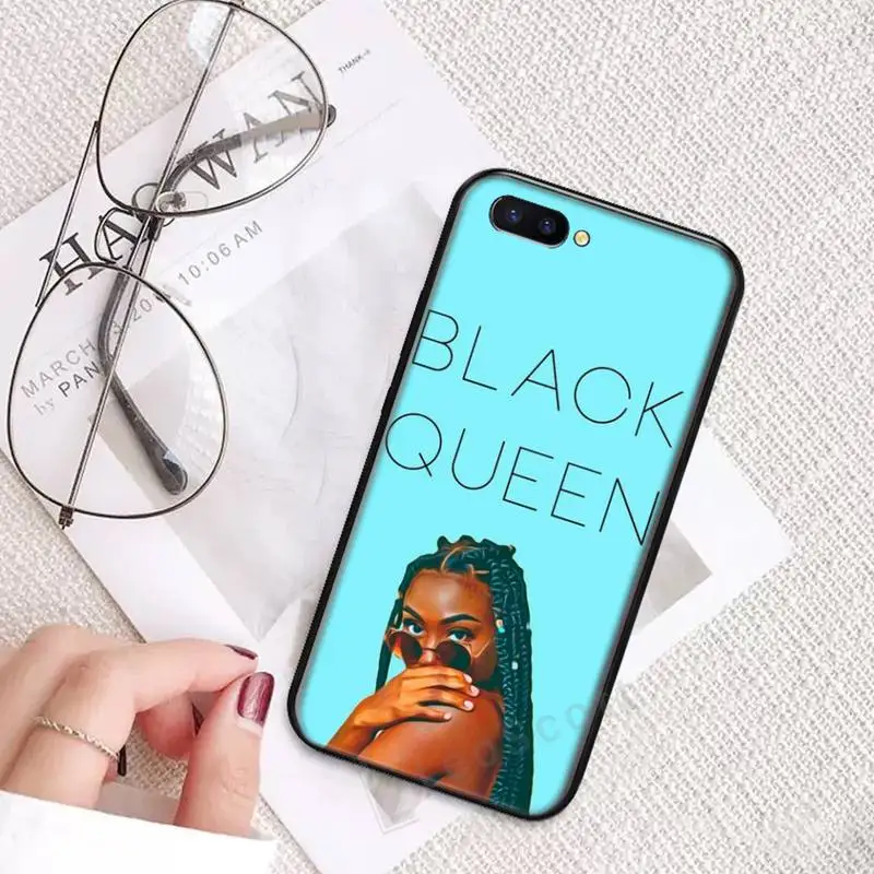 

Black girl Beautiful temperament Phone Case For OPPO R9 R11 R15 R17 RENO Realme S PLUS Normal 2z 3 5 C2 pro