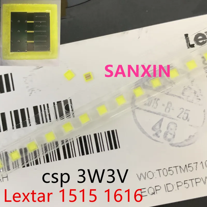 Оригинальные светодиодные бусины Lextar 1616 50 шт. холодный белый свет высокая