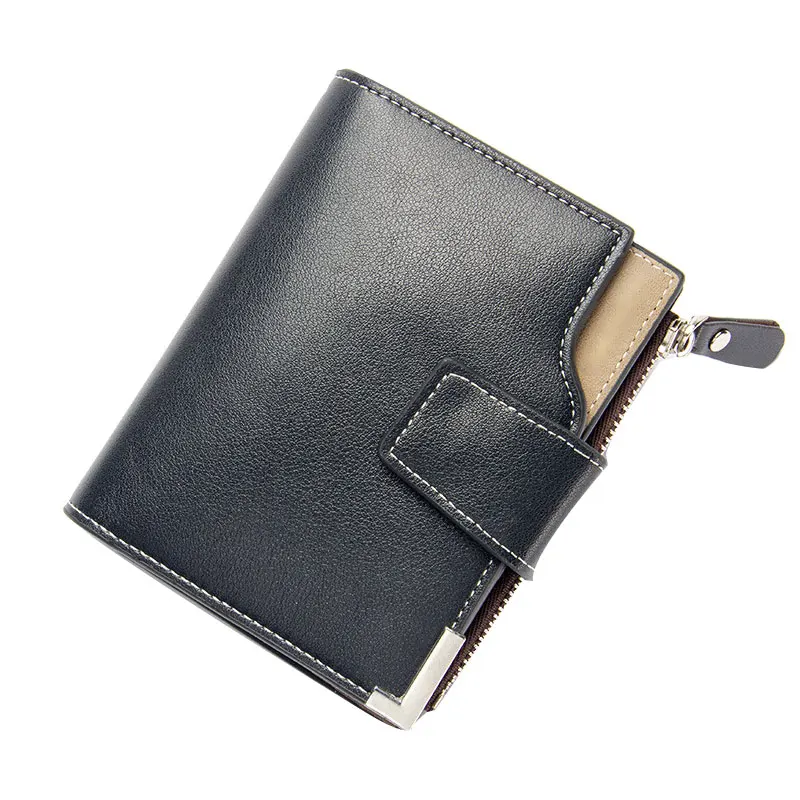 

Men Vertical Wallet Multifunction purse short male clutch leather wallet mens money bag