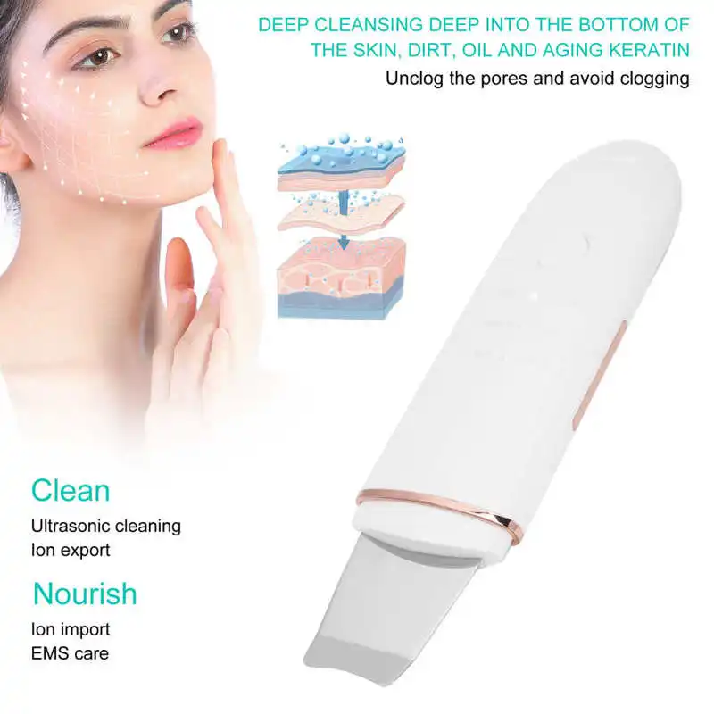 EMS ультразвуковой аппарат для очистки кожи лица Blackhead Удаление прыщей лифтинг