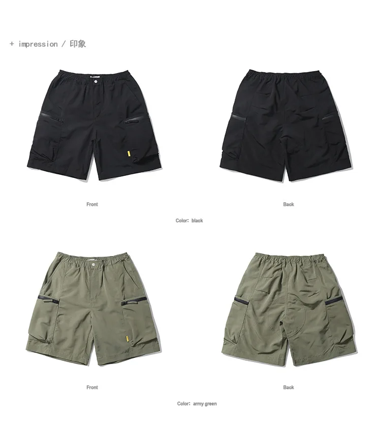 

New Men's Overalls Casual Shorts Trendy Fashion Overalls Japanese Style Five-Point Pants Summer Men's Shorts