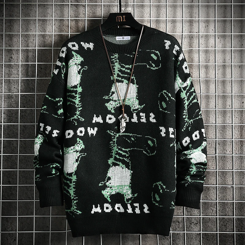 

Мужская Осенняя рубашка с принтом жирафа, свободный свитер с рисунком кирпичной стены, модель 2021 года