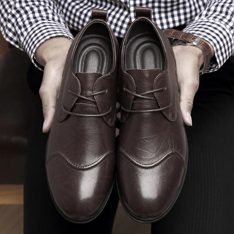 

Fashion Men Casual Shoes Zapatillas Hombre Casual Mens Shoes Leather Men Breathable Leisure For Black Loafers Spring Causal
