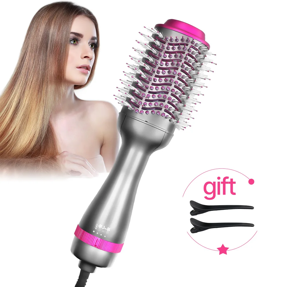 

One Step Hair Dryer and Styler Volumizer with Negative Ion Hot Air Brush Hair Comb Styler Hair Curler Straightener Blow Dryer