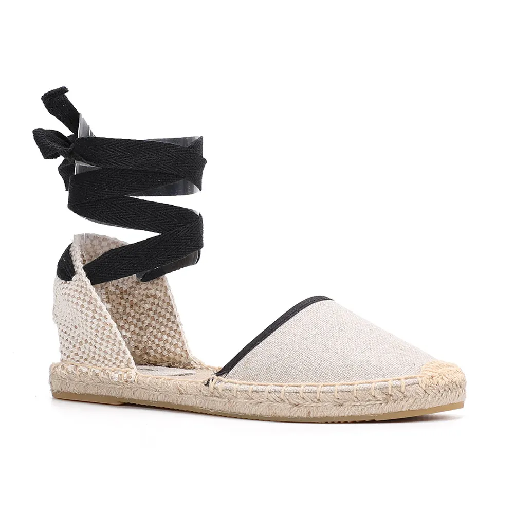 

2021 Casual Sandals Special Offer Hemp T-strap Flat With Open Sapato Feminino Sapatos Mulher Womens Espadrilles Shoes