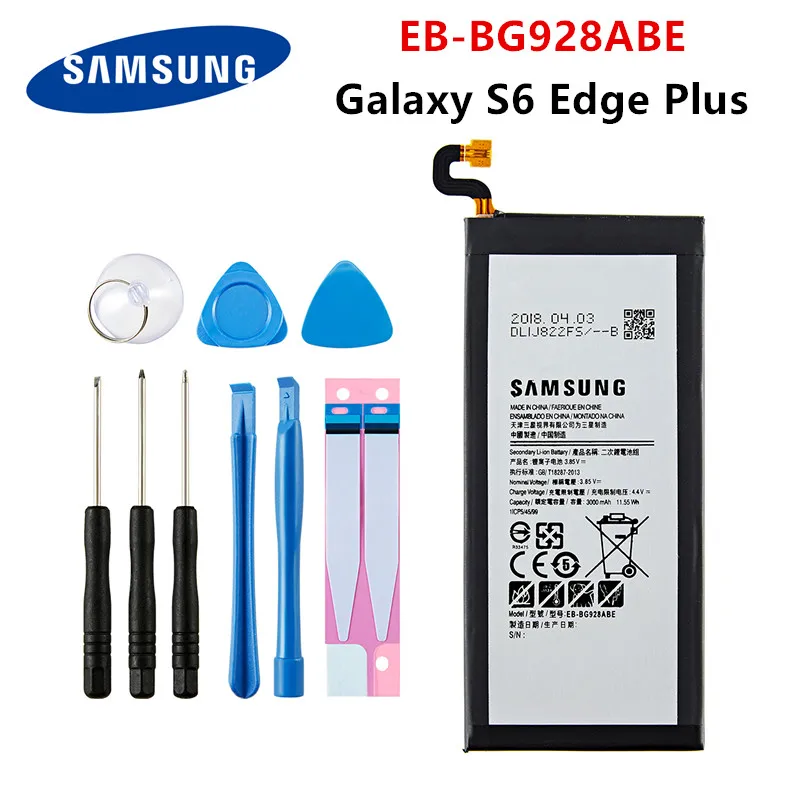 

SAMSUNG Orginal EB-BG928ABE 3000mAh Battery For SAMSUNG GALAXY S6 Edge Plus + G928 G928F/G G928T G928A G928I G928S G9287 +Tools