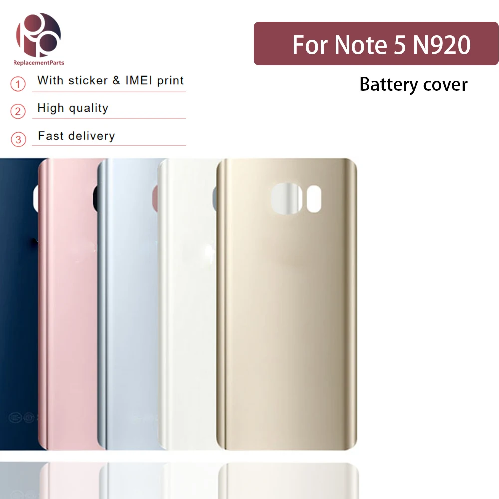 AAA + Qulity Задняя крышка батареи для samsung Note 5 N920 задняя дверь Корпус чехол Замена