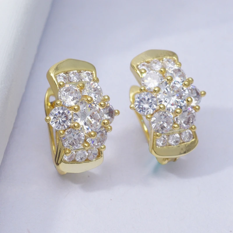 0181 Micro Pave AAA циркониевые Стразы, круглые серьги-кольца для женщин и девушек, подарок, позолоченные серьги, модные ювелирные изделия, сережки - Окраска металла: 0181